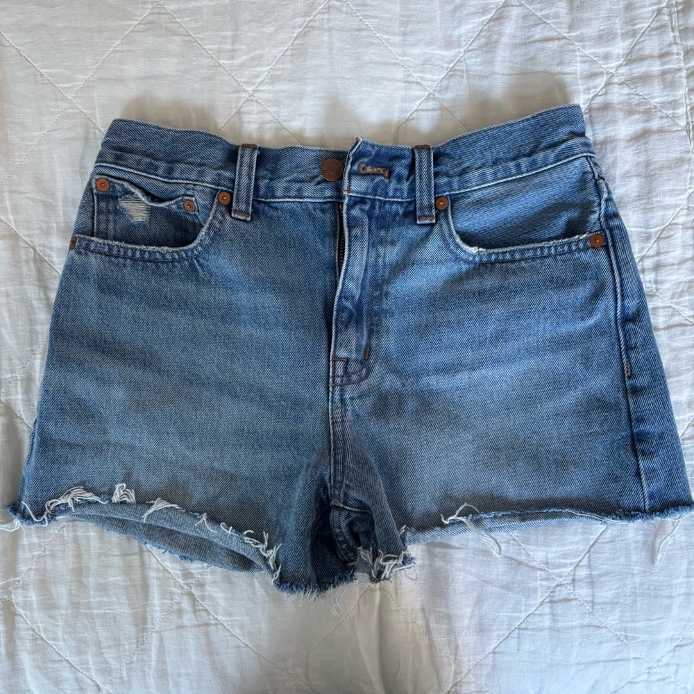 Madewell Medium Blue Cutoff Denim Shorts